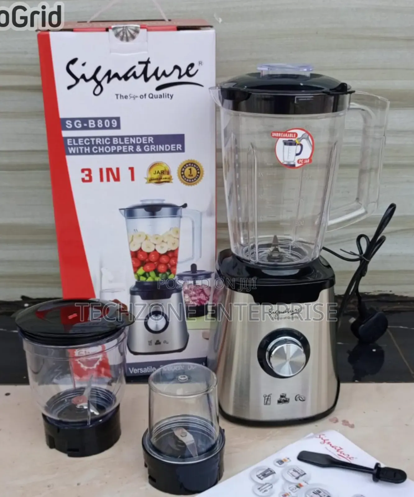 Signature Multifunctional Blender 3 in 1 With Grinder – 1.5 Litres 