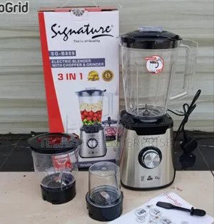 Signature Blender 3 in 1 With Grinder – 1.5 Litres Stainless Body 