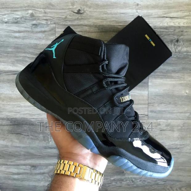 Quality Leather Unisex Black Jordan 11 Sneaker Shoes - thumbnail 4