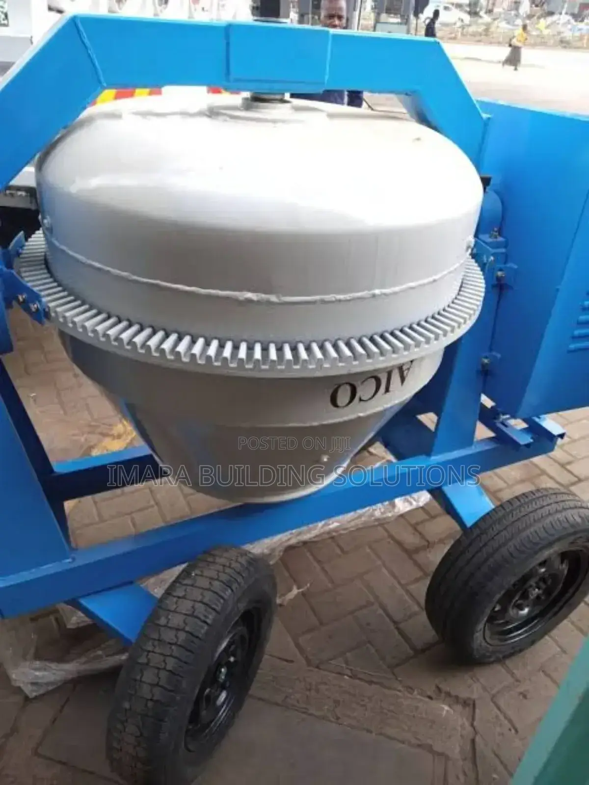Aico 500l Concrete Mixer – Ergonomic Tilting And Discharge Mechanism