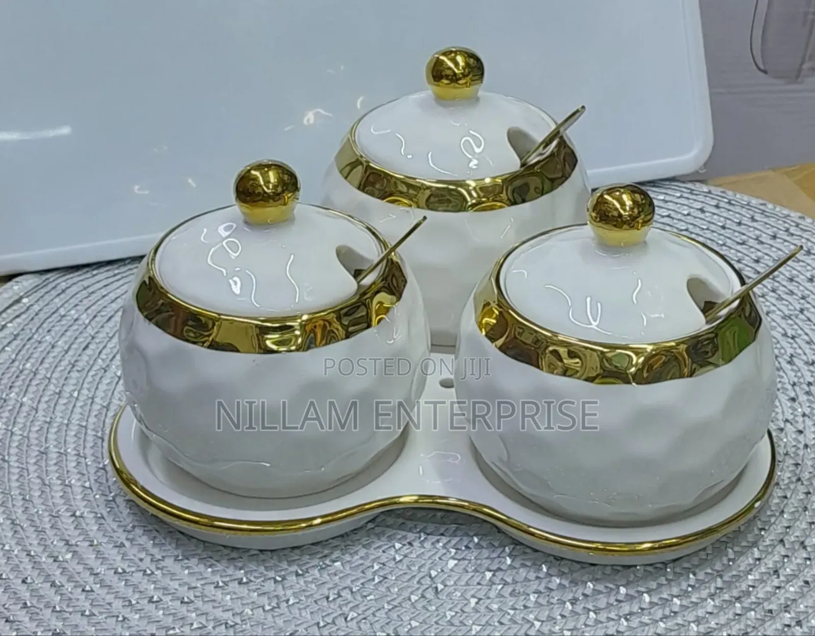 3 In1 Sugar Canisters With Triangle Shape