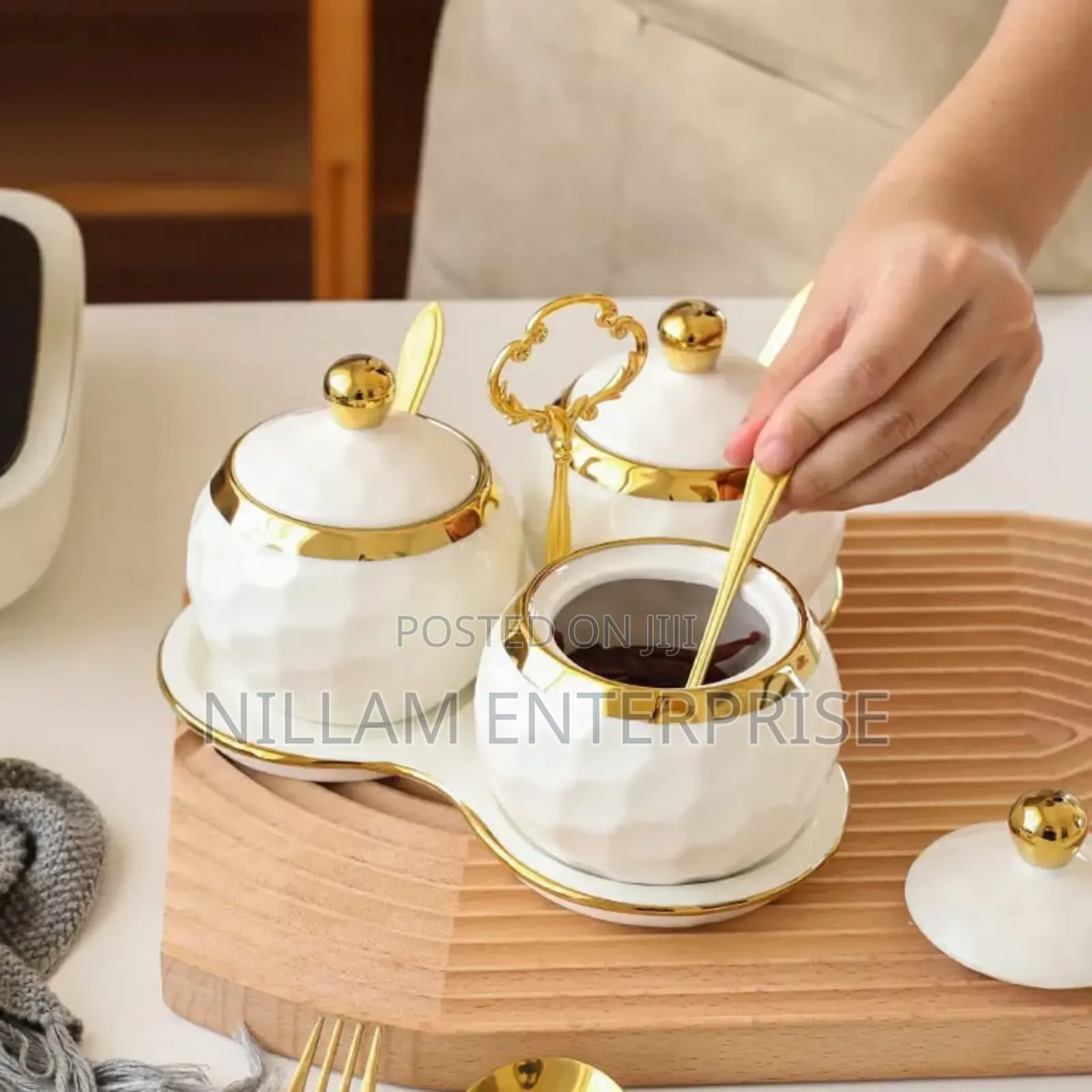 3 In1 Sugar Canisters With Triangle Shape