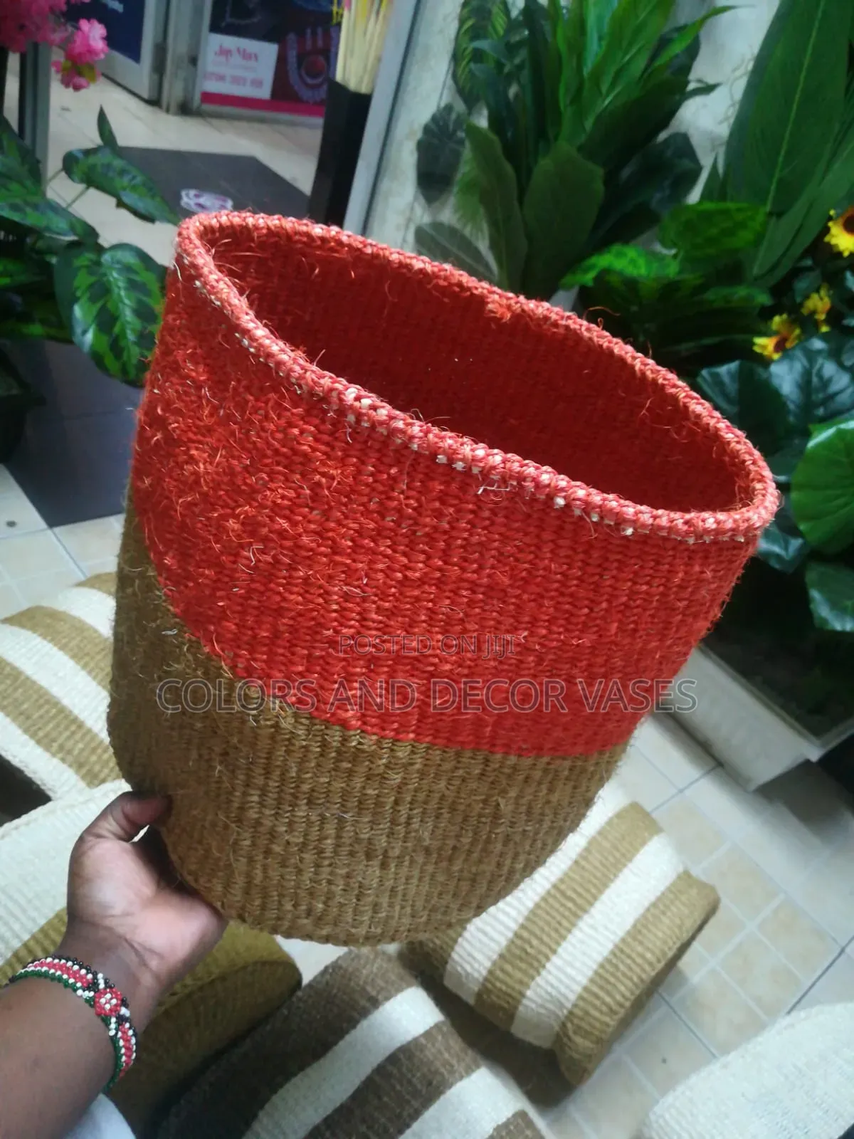 Orange Brown Beautiful Handmade Baskets