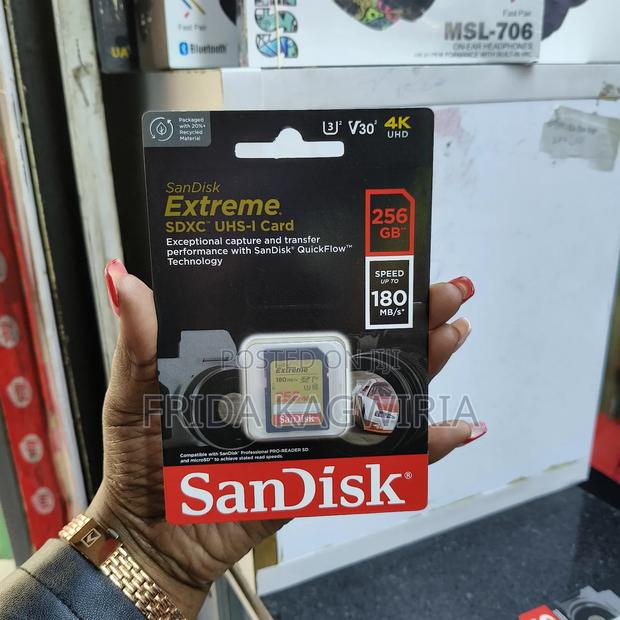 256 Gb Sandisk Extreme Sdxc Uhs Card _  4k Uhd. ( Camera Memory Card)