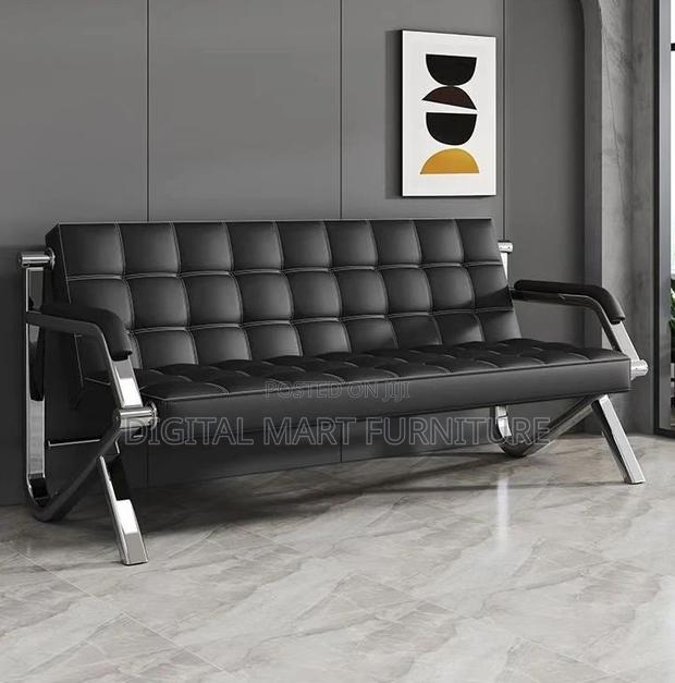 Office Sofa: Black Sofa for Office Hall - thumbnail 2