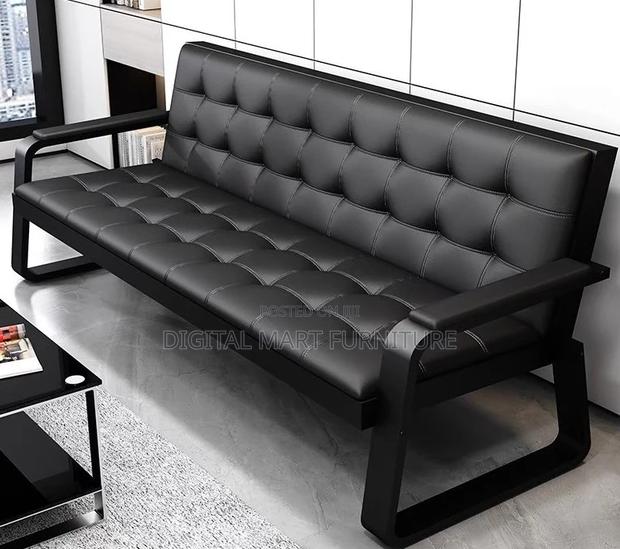 Office Sofa: Black Sofa for Office Hall - thumbnail 3