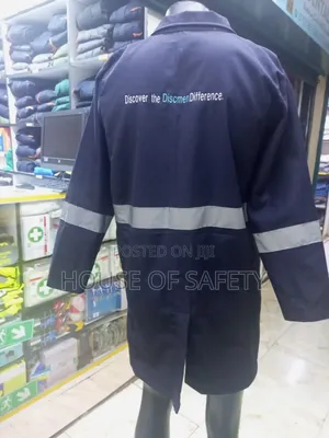 Navy Blue Reflective Dust Coat