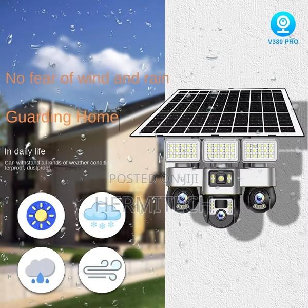 6mp 4g Solar Camera Three Lenses Three Screens Auto - thumbnail 2