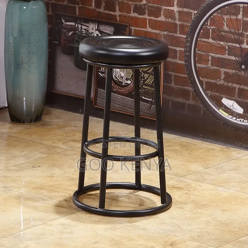 Bar Stool; Modern Titanium European Round Stool