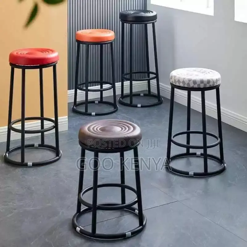 Bar Stool; Modern Titanium European Round Stool