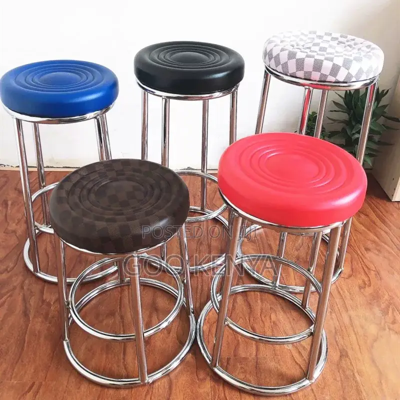 Bar Stool; Modern Titanium European Round Stool