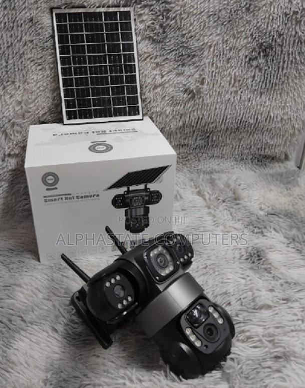 Triple Lens Triple Screen Wifi/4g Solar CCTV Camera Outdoor