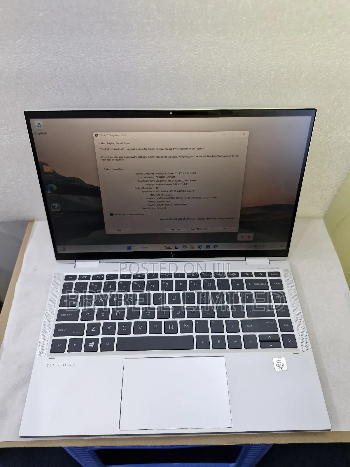 Laptop HP EliteBook X360 1040 G7 16GB Intel Core I7 SSD 512GB