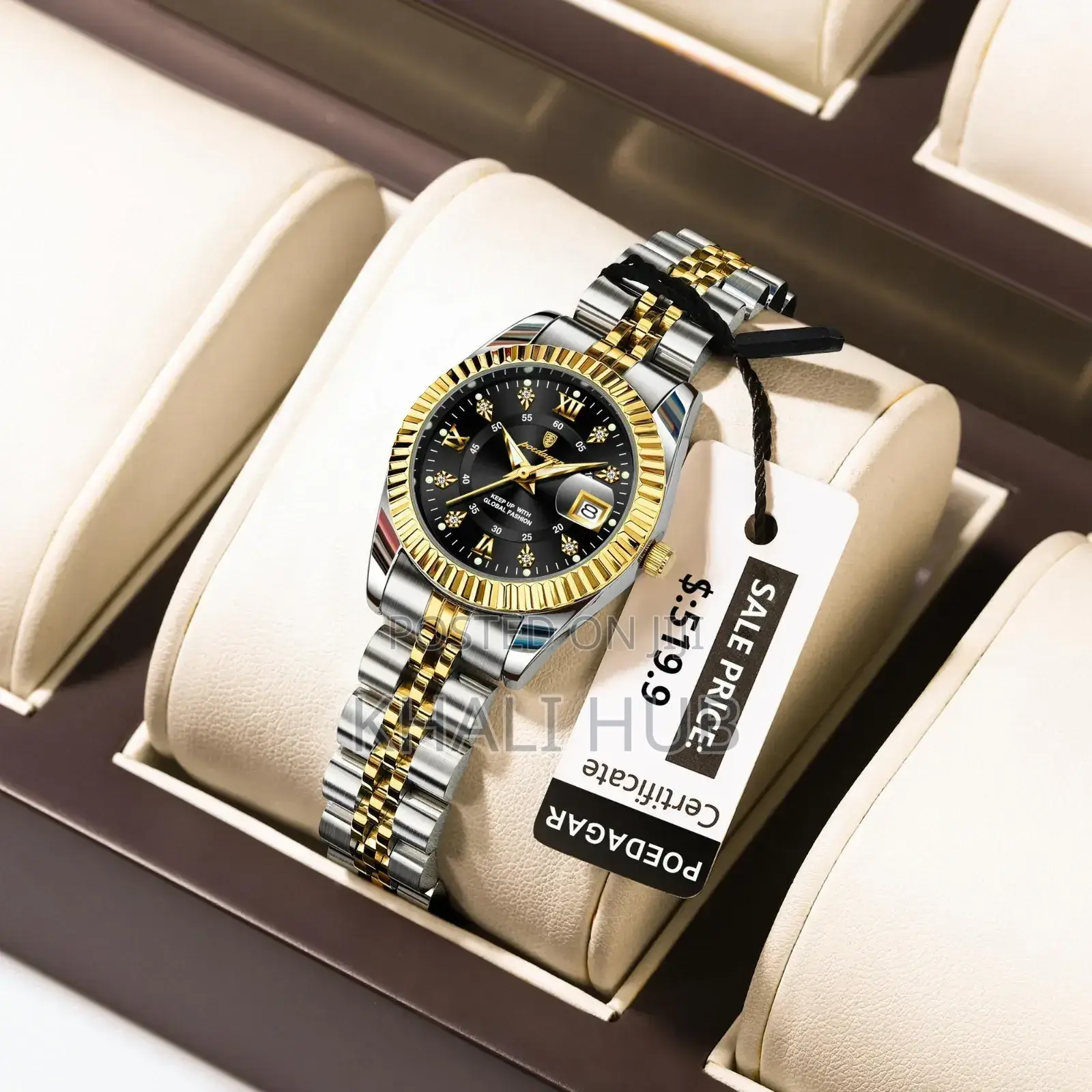Poedagar Ladies Watch Poedagar Black Face 780 Watch