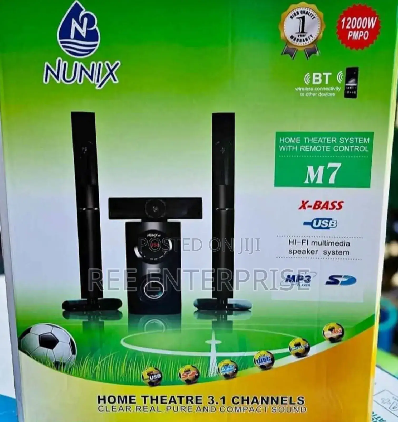 Excellent Nunix 3.1ch Nu- M7 Home Theater Speaker
