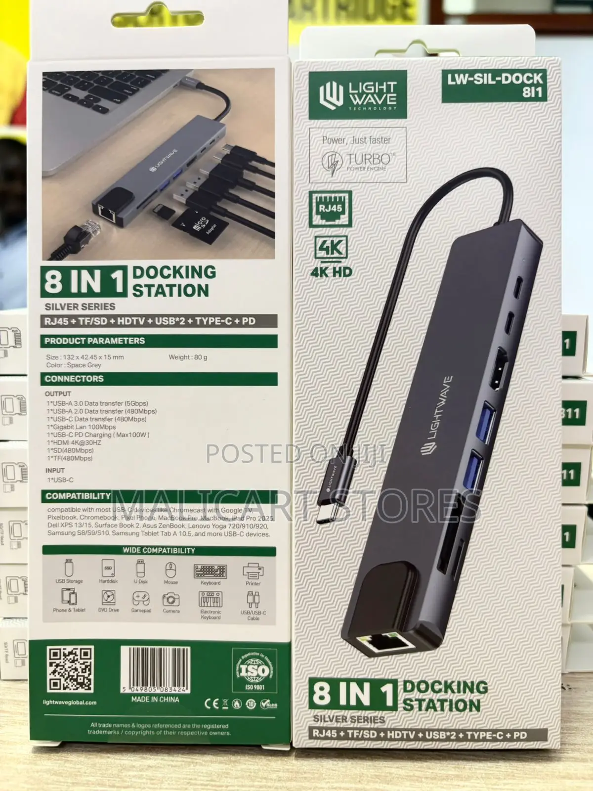 Lightwave Lw-Dock-8i1 Usb-C 8 in 1 Docking Station