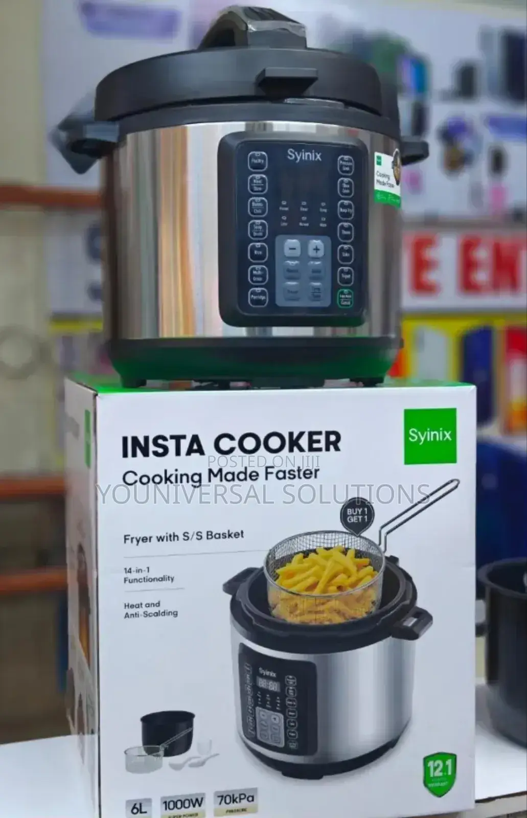 6litres Airfryer/Pressure Cooker Syinix