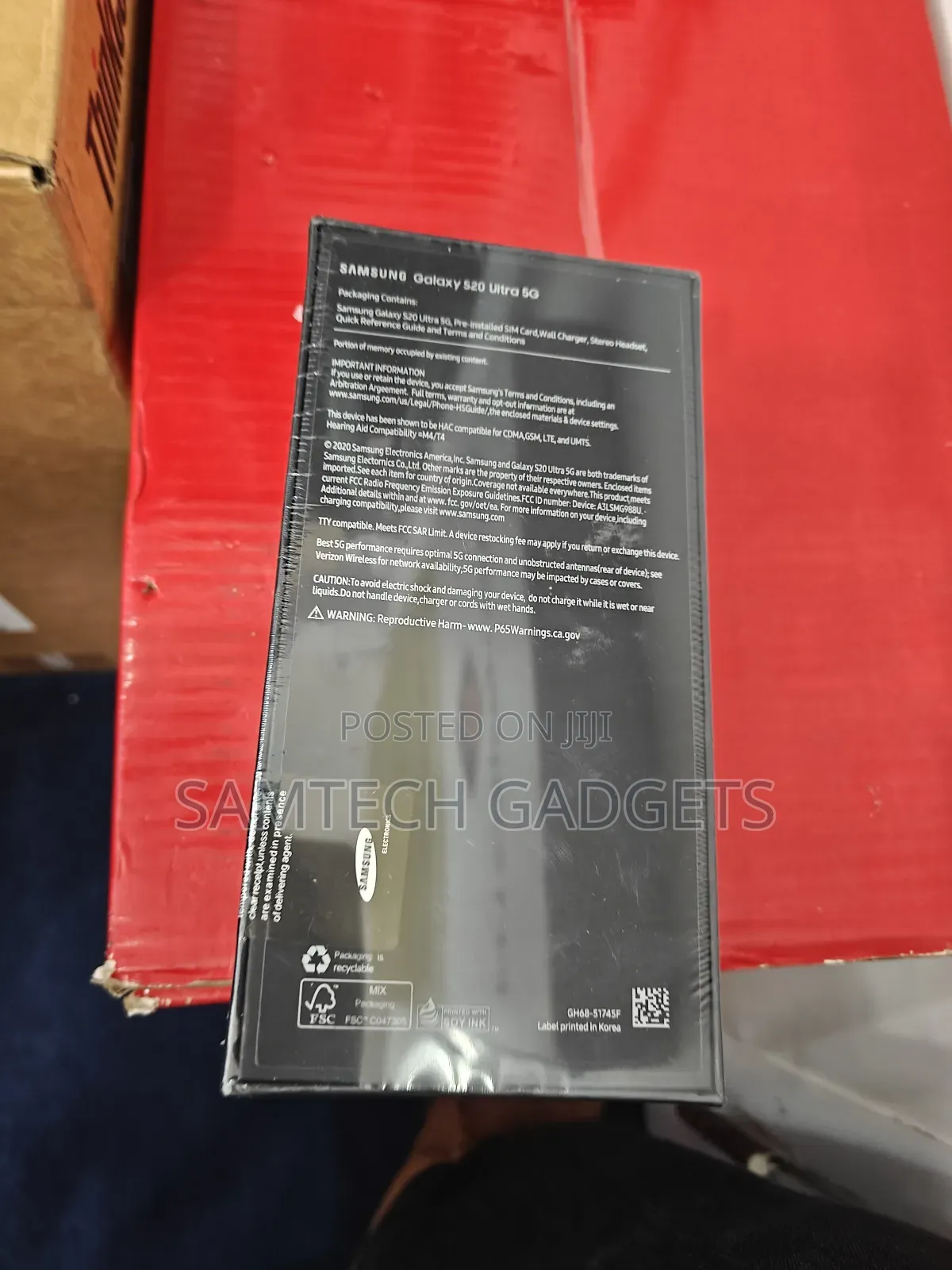 New Samsung Galaxy S20 Ultra 5G 256 GB Black