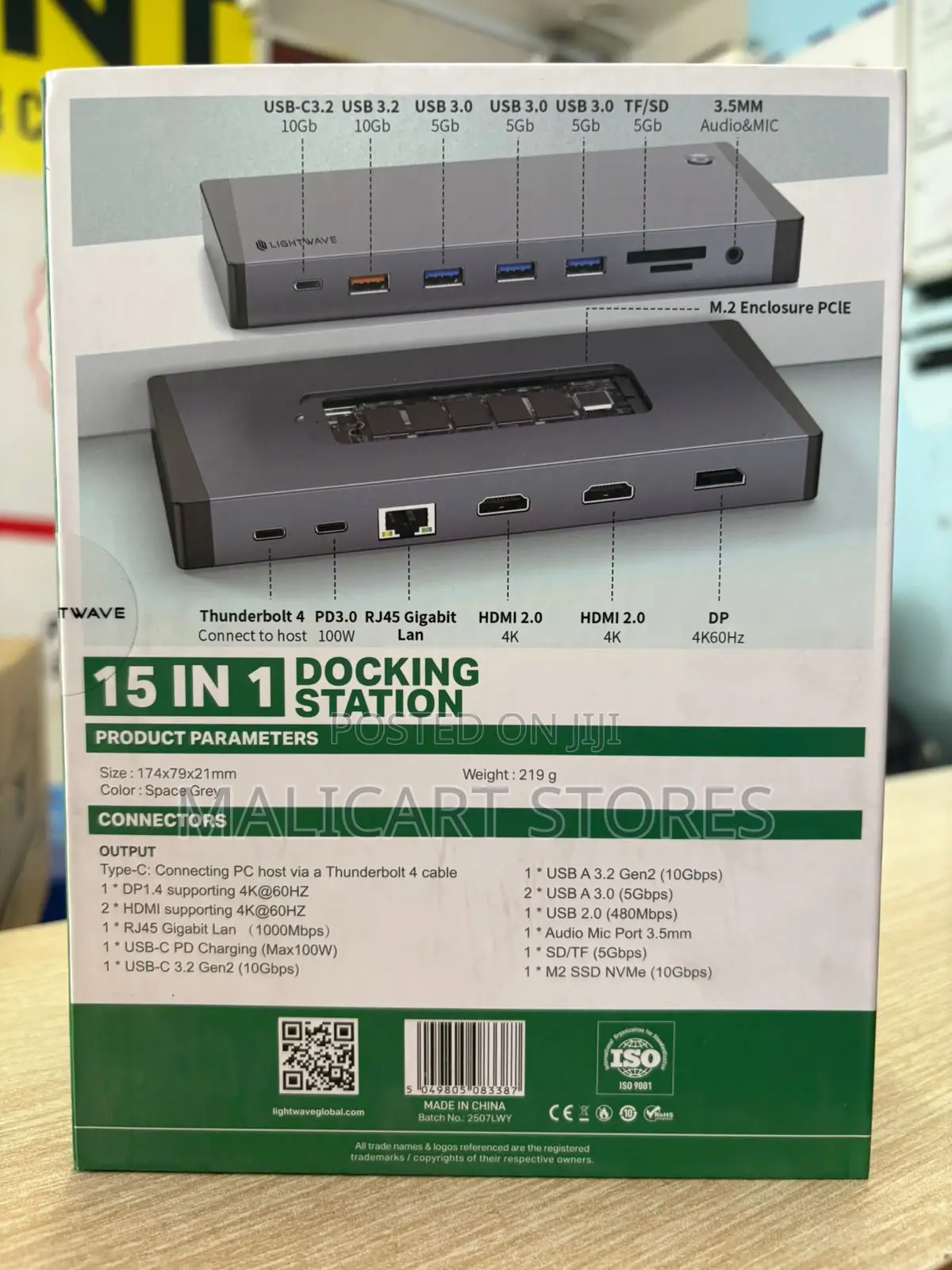 Lightwave Lw-M2/Nvme-Dock-15i1 Usb-C 15 in 1 Docking Station