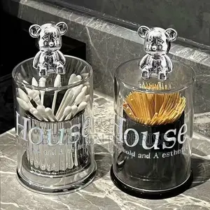 Cute Bear Toothpick / Cotton Swab / Earbud Box