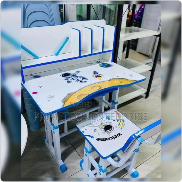 Elegant White Study Kids Table - main view