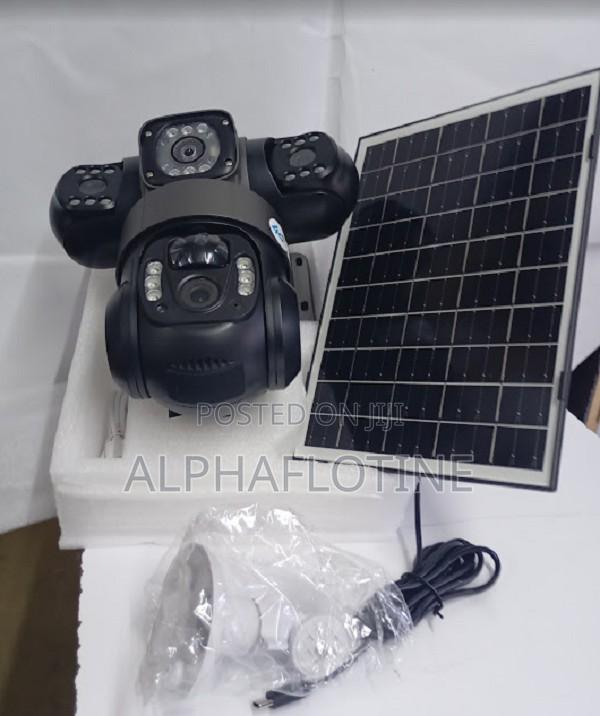 Wireless Solar Powered Security Camera Tripple Lens and Pir Detection - main view