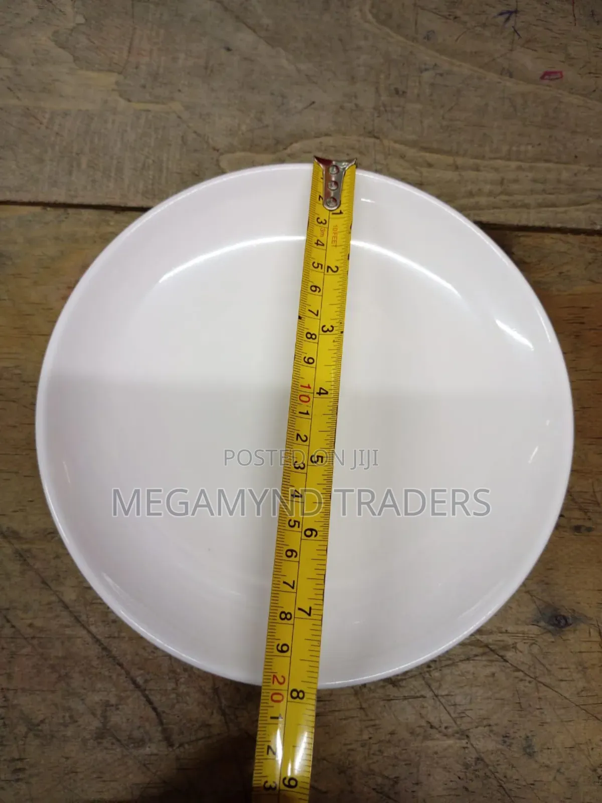 12pc Melamine Side Plates / Side Plate Plain White 8inch