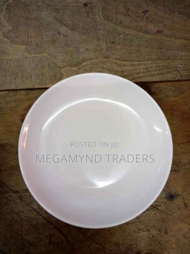 12pc Melamine Side Plates / Side Plate Plain White 8inch