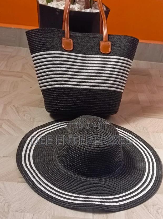 Summer Straw Woven Beach Bag and Hat - thumbnail 4