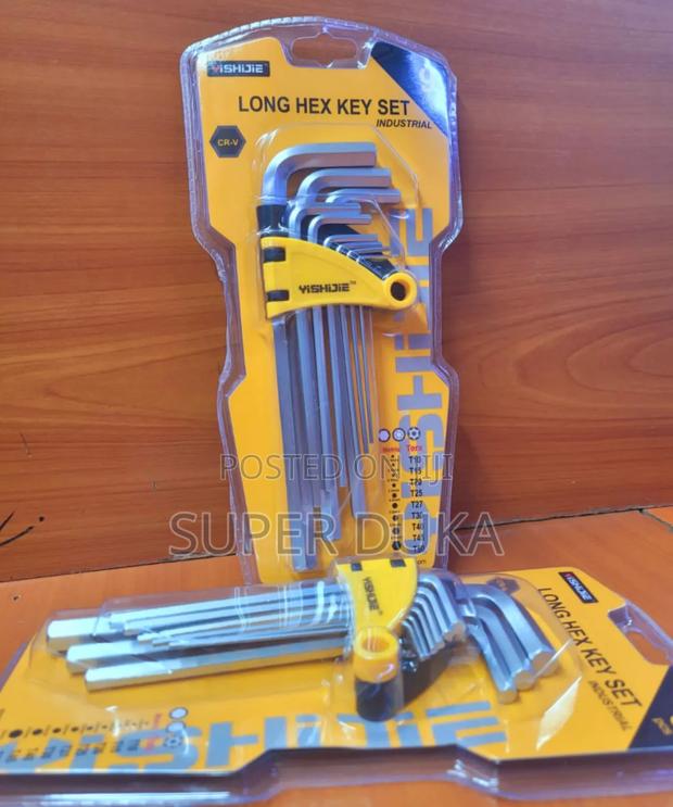 Vishdie Long Hex Key Set. 9 PCS Hex Key Set. - main view