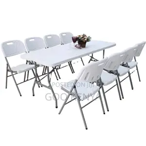 Foldable Table; Outdoor Plastic Folding Dining Table