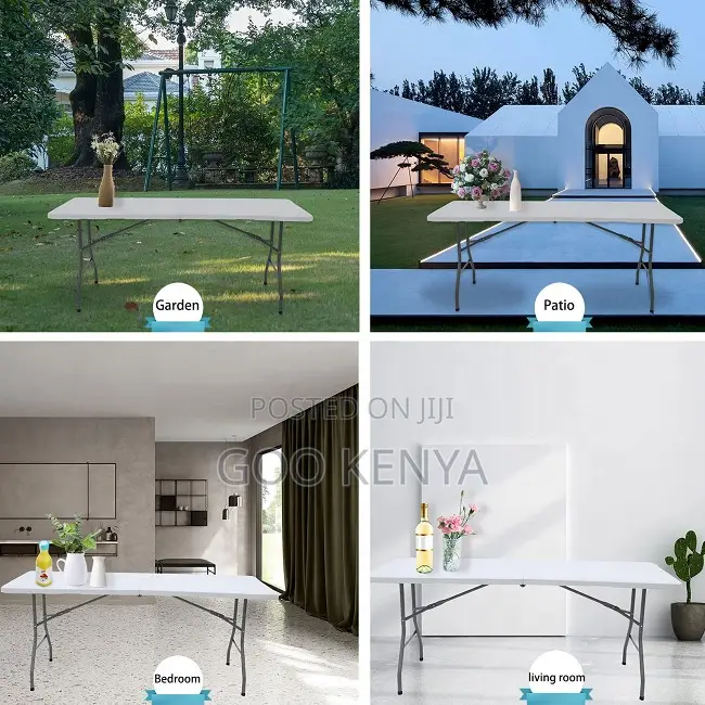 Foldable Table; Outdoor Plastic Folding Dining Table