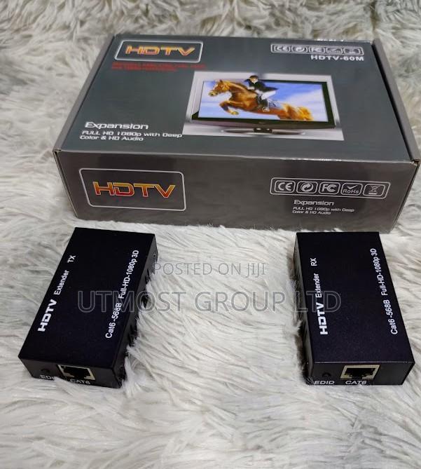 60m Hdmi Cable Extender Through Cat 6 Plug-and-Play Installation - main view