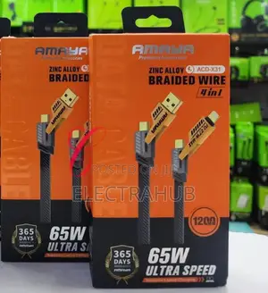 Amaya Acd-X31 65w 4-in-1 Braided New Sealed Cable