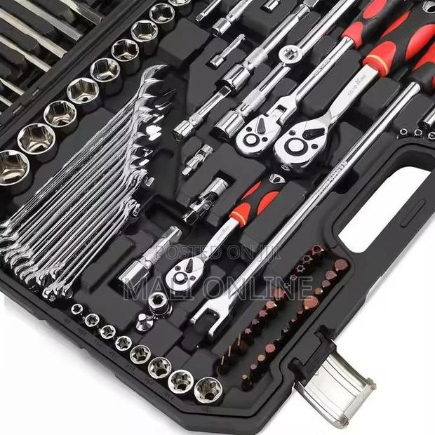 142 Pcs Mechanic Socket Tool Kit Set Chrome Vanadium Car Repair Tools - thumbnail 2