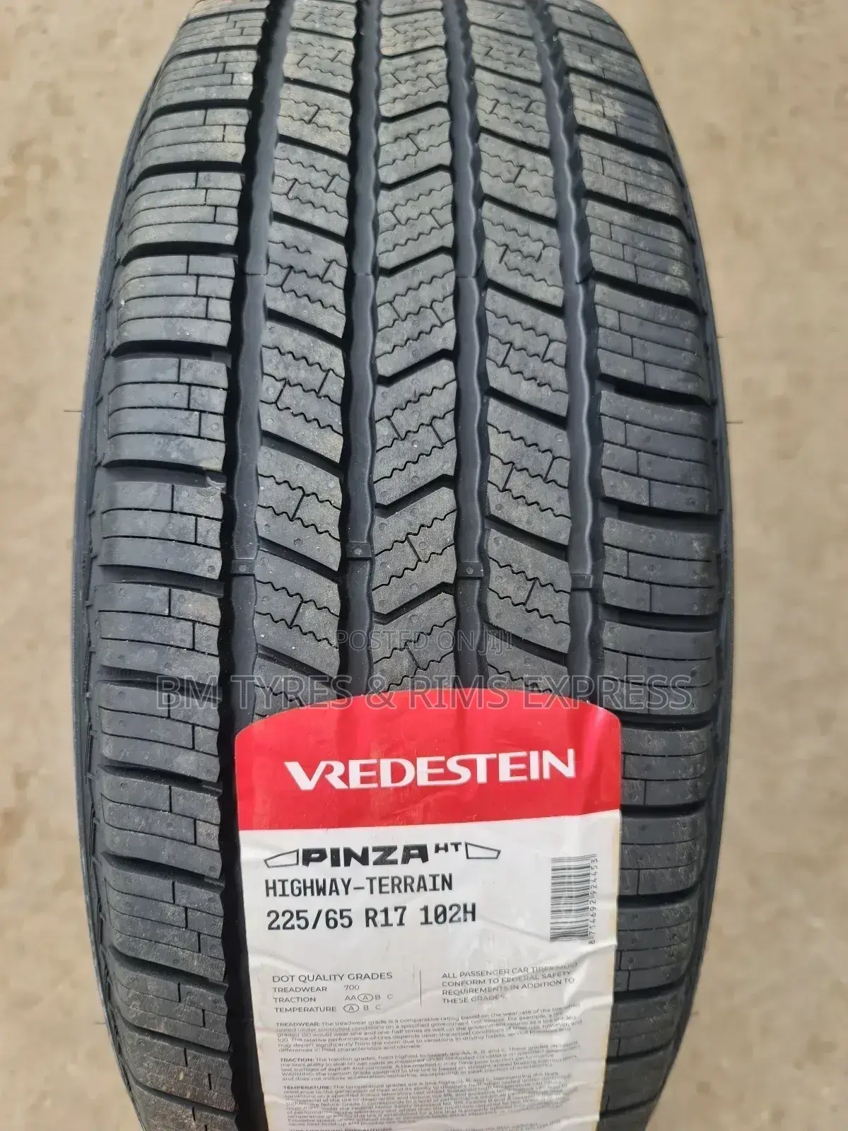 225 /65 R17 Vredestein Tyres(Highway Terrrain)