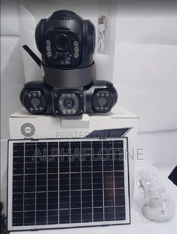V-380 Triple(3) Lens Three Screens Camera Solar Powered