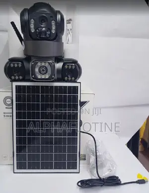 Tripple Len Solar CCTV Camera Full Hd Motion Detection Two -Way Audio