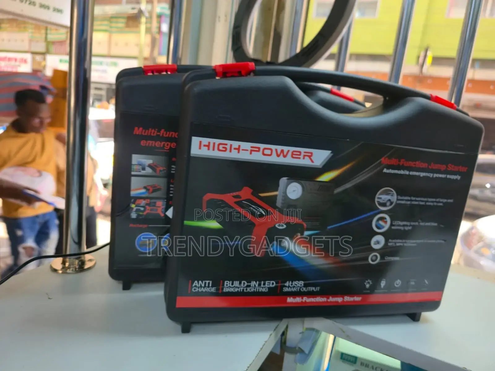 Rechargeable Auto Jump Starter With Torch, Warning Light Usb