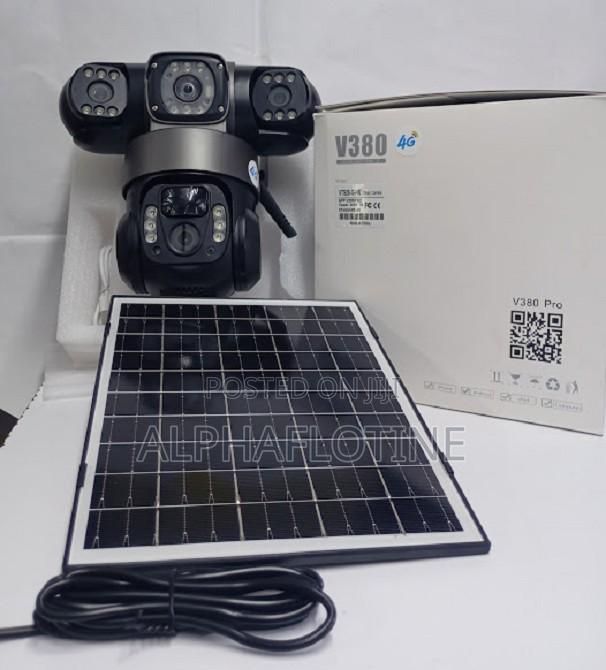 Full Hd Motion Detection Two Way Audio-Tripple Lens Solar CCTV Camera