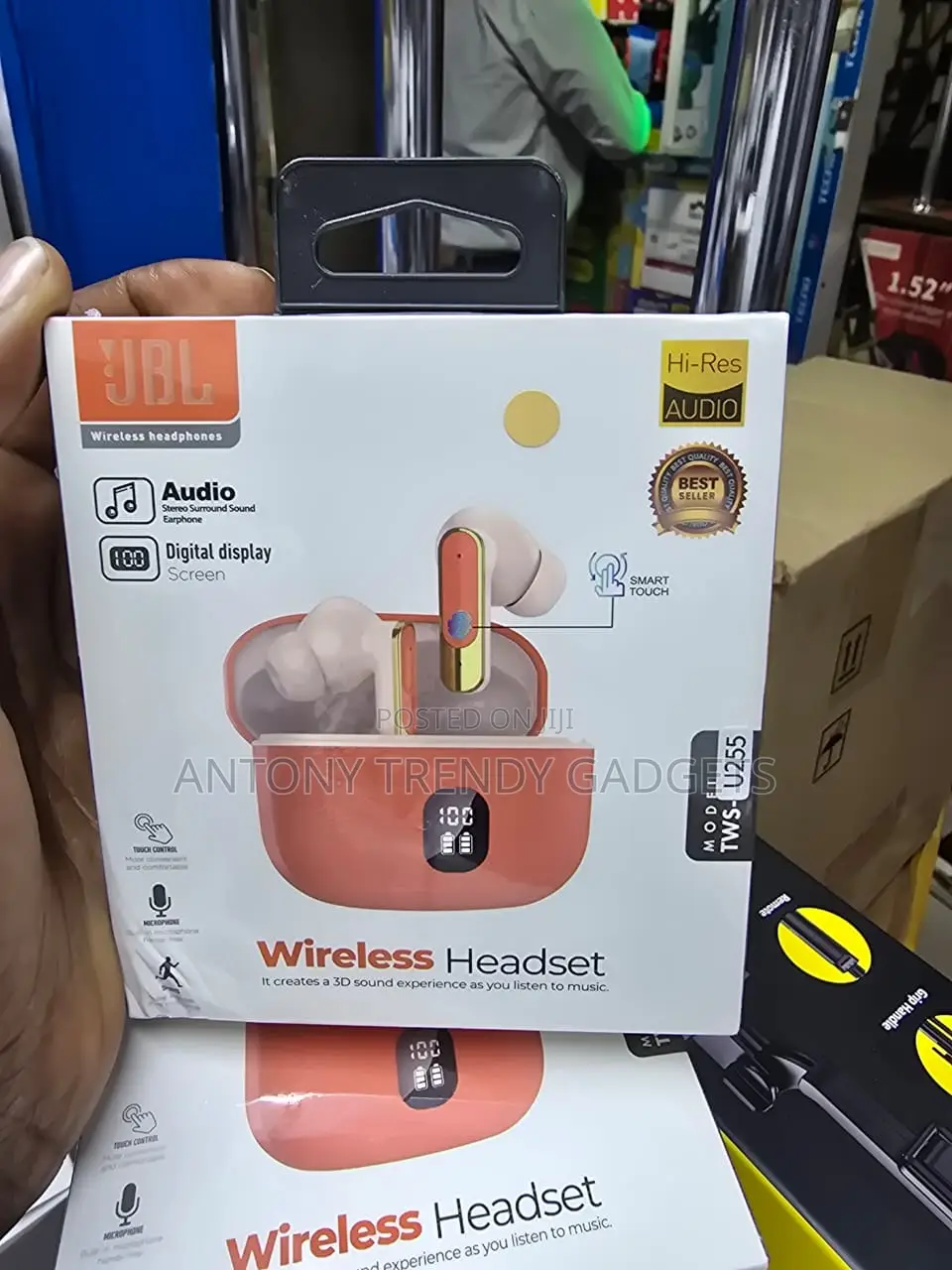 JBL TWS-U255 Wireless Earbuds With Digital Display Long Battery Life
