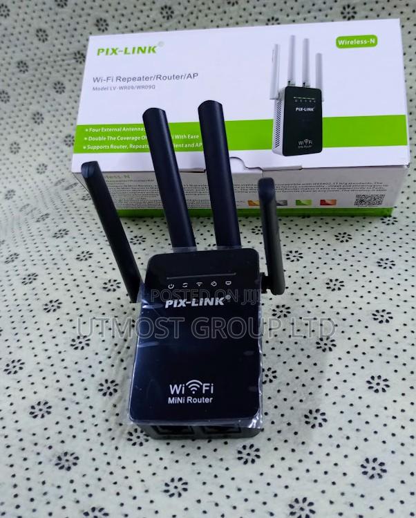 Pix Link Wifi Repeater Wifi Extender Mini Router - 300 MBPS Dual Band