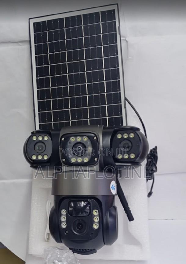 Outdoor Smart Wireless CCTV Cameratriple Lens Hd Security Solar