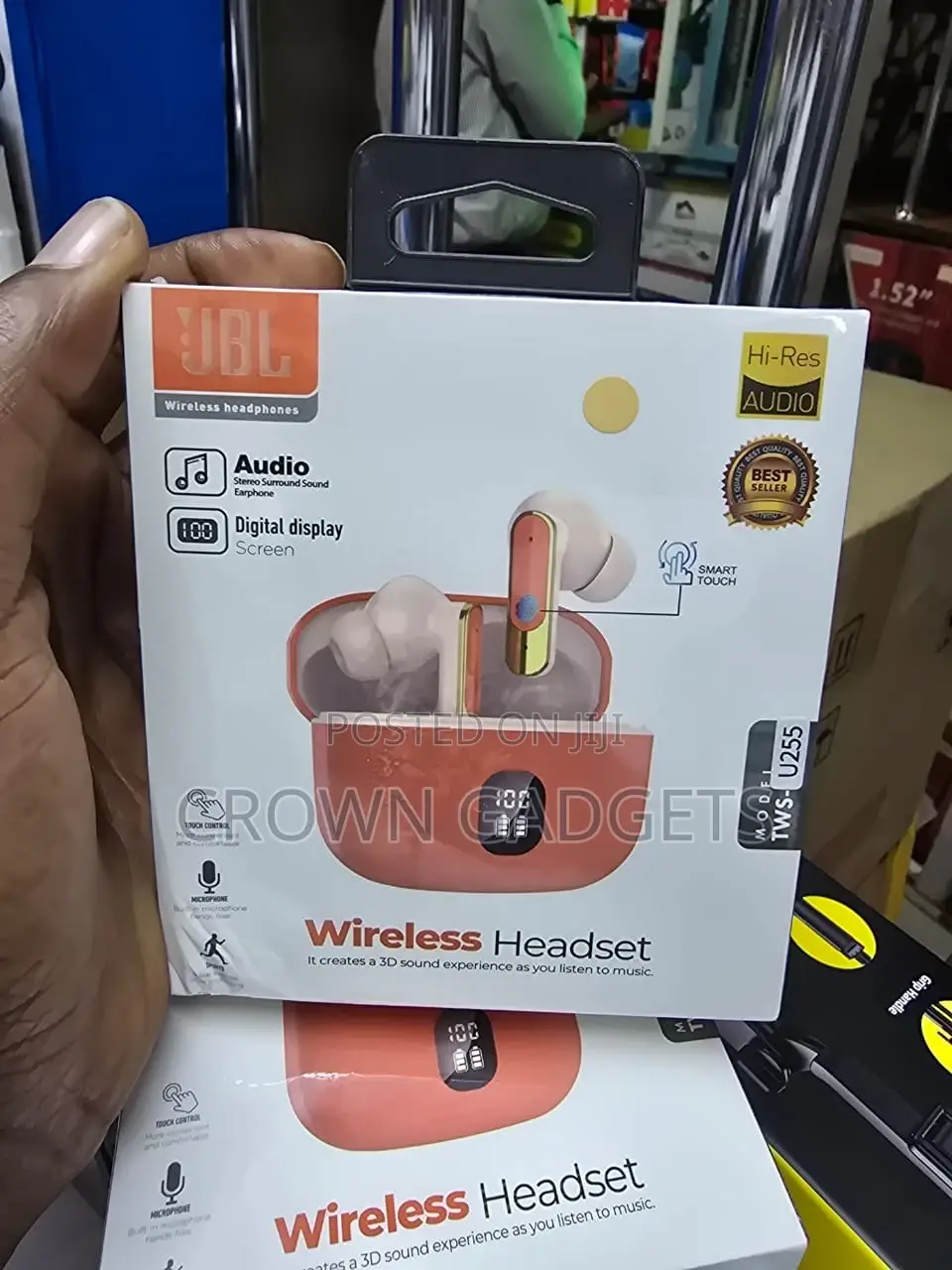 Smart Touch JBL Bluetooth Headphones With Digital Display