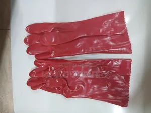 Pvc Gloves Red Shiny