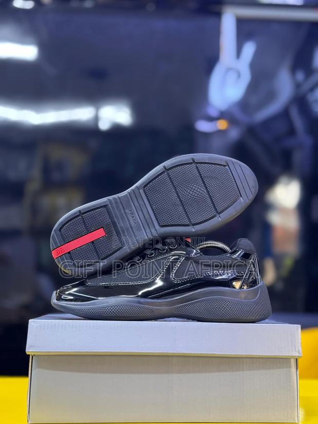 Prada Men, American Cup Sneakers “Black” - thumbnail 3