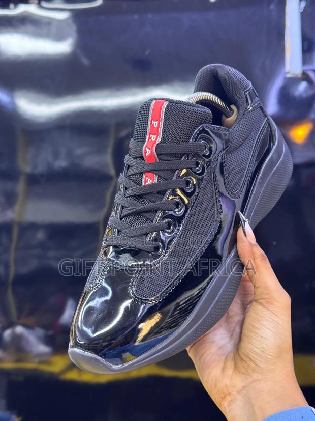 Prada Men, American Cup Sneakers “Black” - thumbnail 4