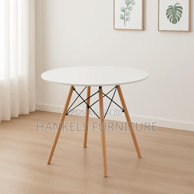 Minimalist Round Wooden Dining Table.
