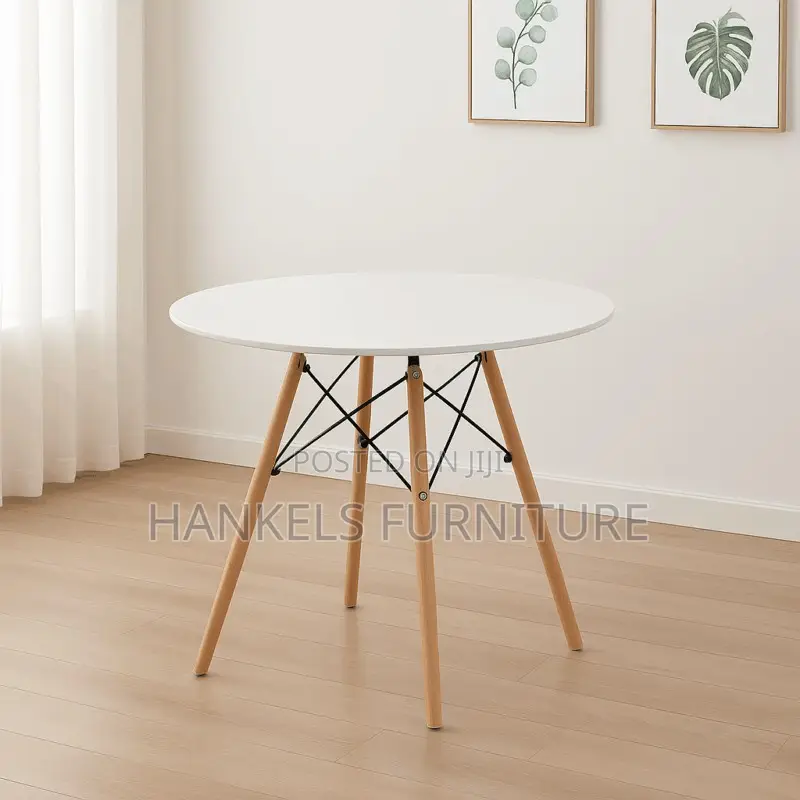 Minimalist Round Wooden Dining Table.