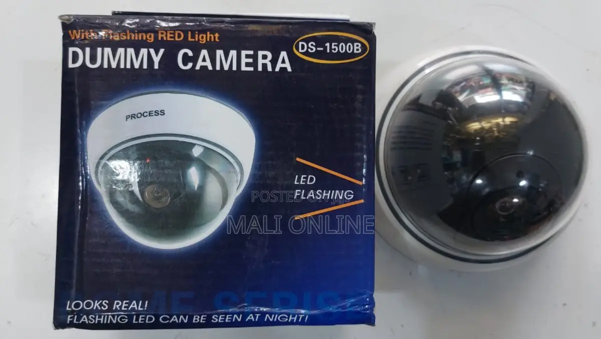 Dummy Dome Cctv Security Camera With Flashing Red Led Light Indoor